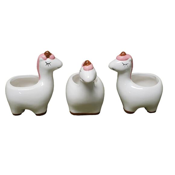 Uma the Unicorn Ceramic Animal Planter Pot for Succulents Small Plants or Decor - Picture 1 of 11